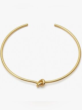 Gold Plated Knot Choker Necklace - Women Jewelry